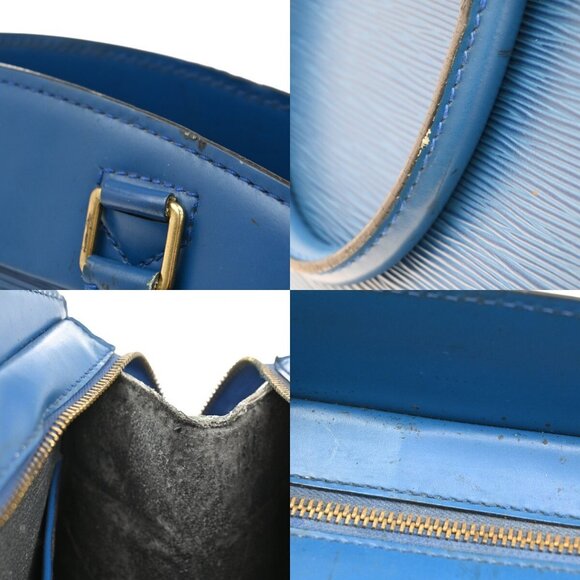 LOUIS VUITTON LV Logo Riviera Hand Bag Epi Leather Blue France - Picture 10 of 16